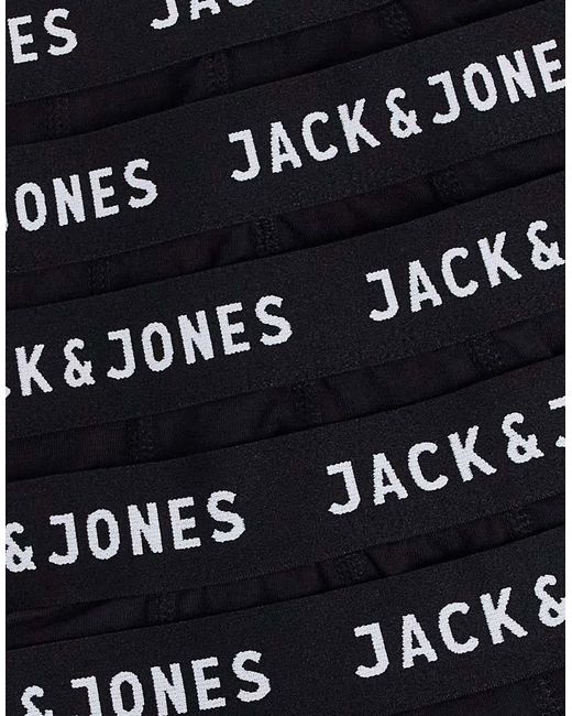 Jack & Jones Black 7 Pack Trunks for men