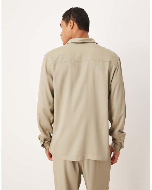 Camisa De Corte Estándar Con Cuello De Solapas Y Bordado En El Pecho De (Parte De Un Conjunto) ASOS de hombre de color Natural