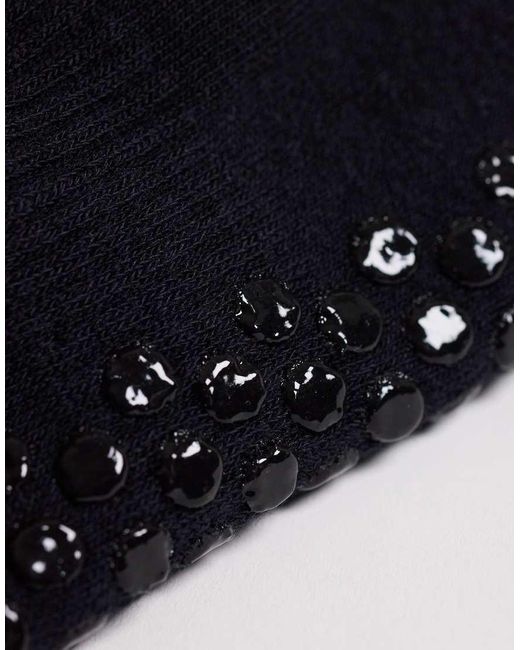 4505 Black 2 Pack Pilates Grip Ankle Sock