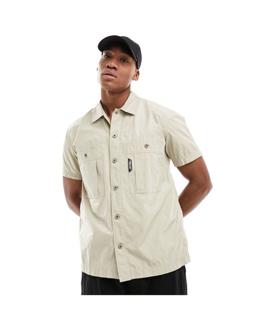 Marshall Artist White Double Pocket Short Sleeve Shirt for men