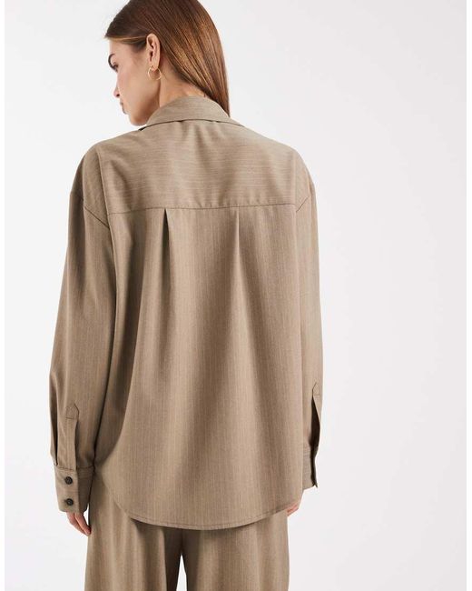 ASOS Natural Tailored Relaxed Shirt