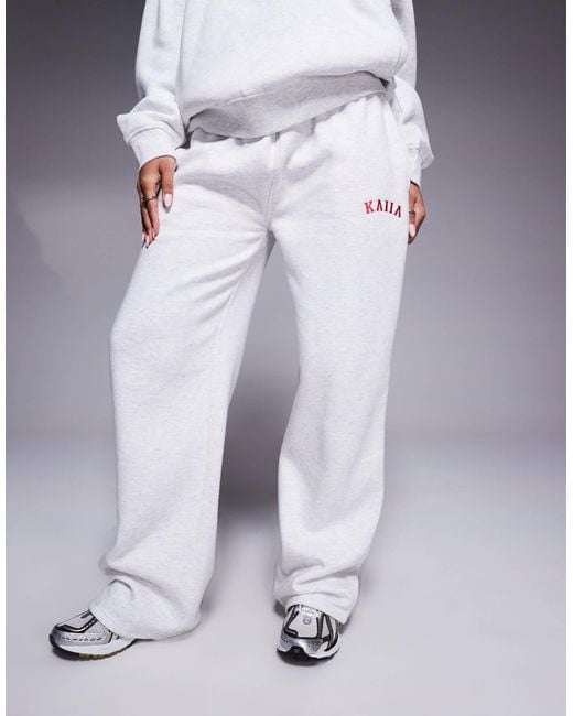 Kaiia Blue – weit geschnittene jogginghose meliert