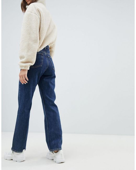 Weekday Denim Row Cotton High Waist Jeans in Blue - Lyst