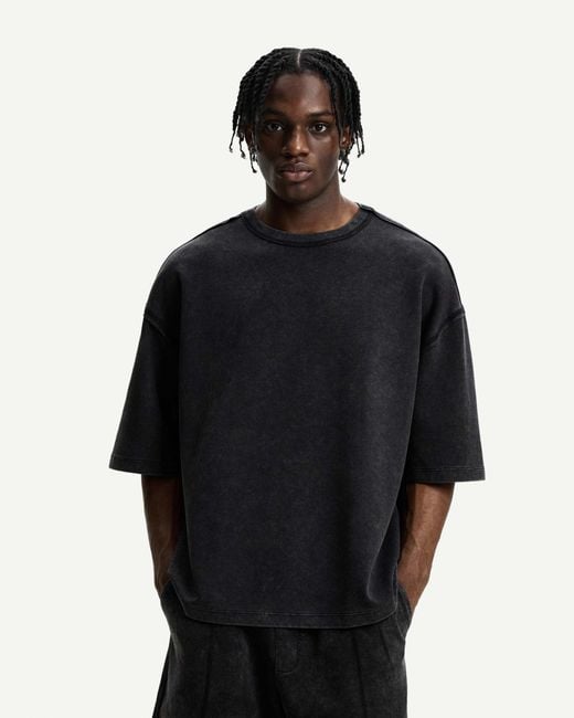 Bershka – kurzärmliges oversize-t-shirt in Black für Herren