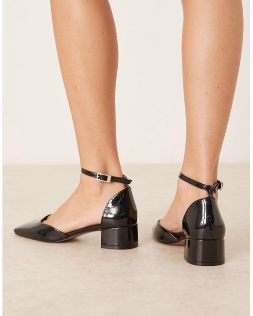 ASOS Natural Sweet Mid Block Heel Shoes