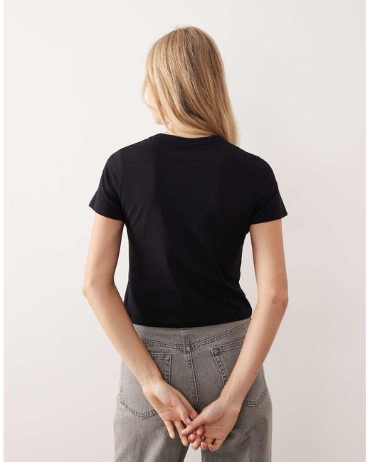 JJXX Black Amour Patch Baby Tee