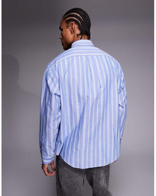 HUGO Blue Hugo Ebill Oversized Striped Shirt for men