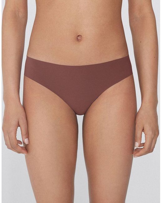 Tezenis Brown Laser-Cut Microfibre Knickers