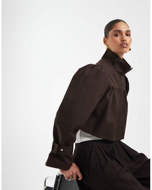 ASOS Black Funnel Neck Jacket
