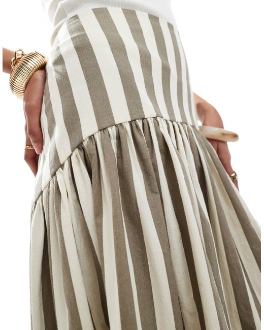 ASOS White – gestreifter maxirock