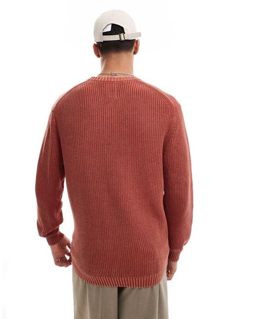 Only & Sons Oversized Gebreide Trui in het Red voor heren