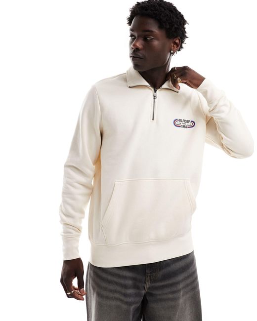 Tommy Hilfiger White Half-zip Sweatshirt for men