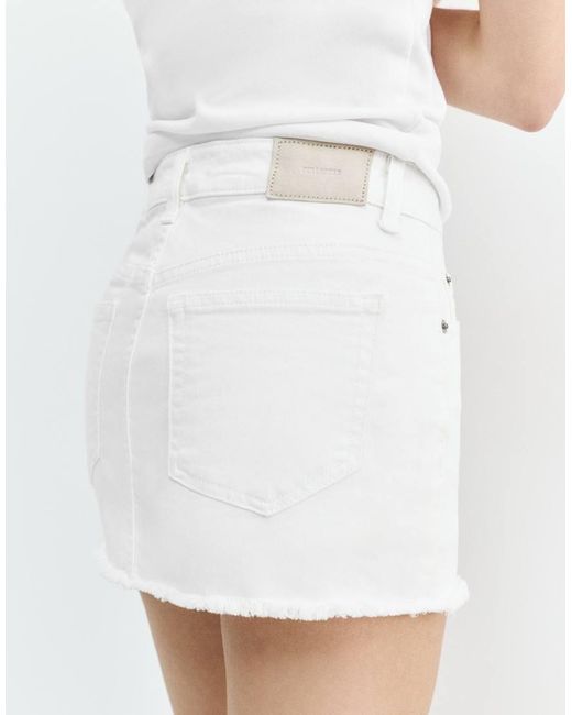 Pull&Bear White Denim Skort