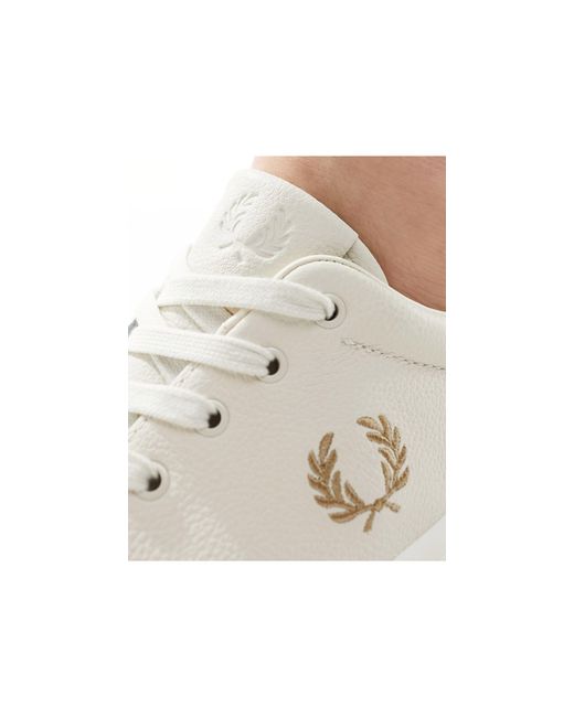 Fred Perry White Lottie Leather Trainer