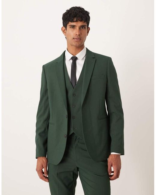 ASOS Green Slim Suit Jacket for men