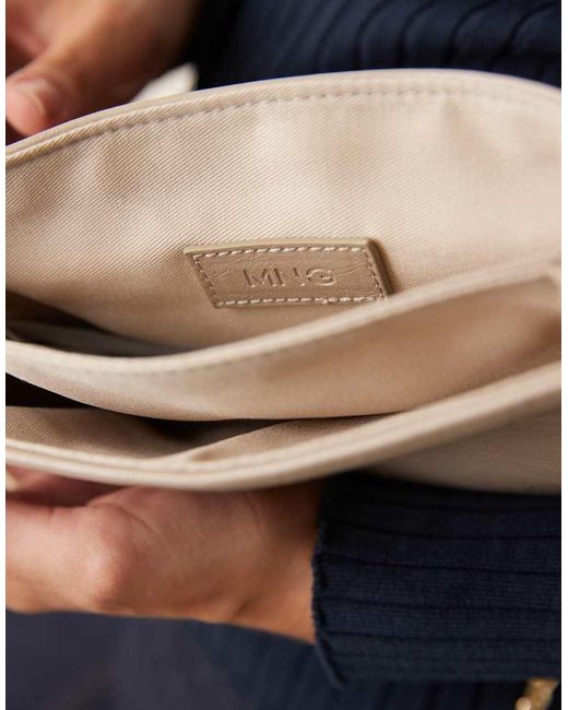 Borsa A Tracolla Color Tortora di Mango in Blue