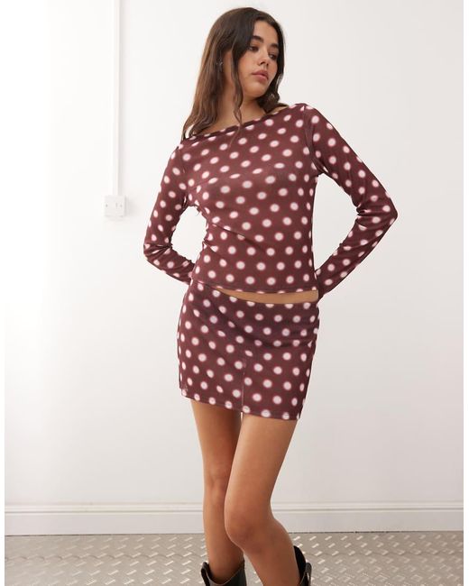 Collusion Red Micro Skirt