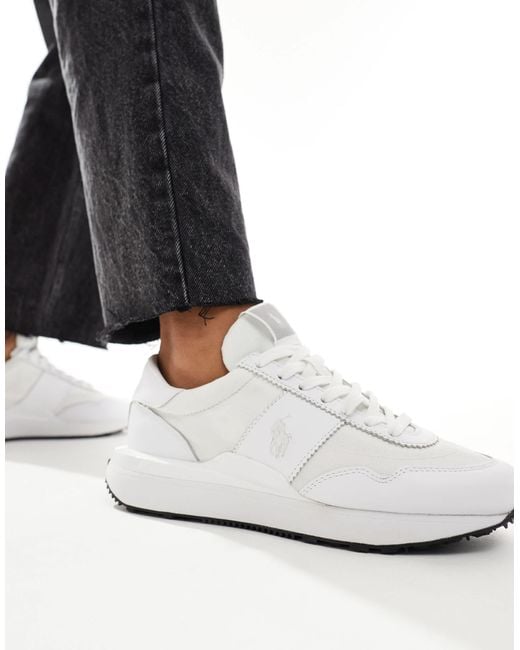 Polo Ralph Lauren White Train '89 Trainer With Logo