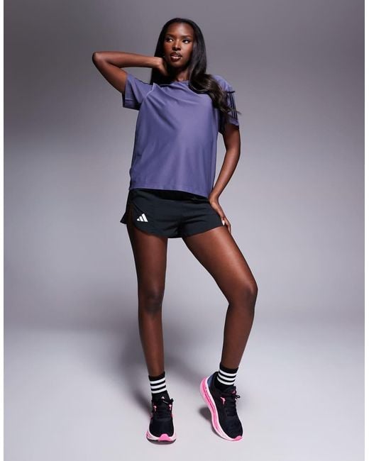 Adidas Originals Blue Adidas Running Adizero Shorts