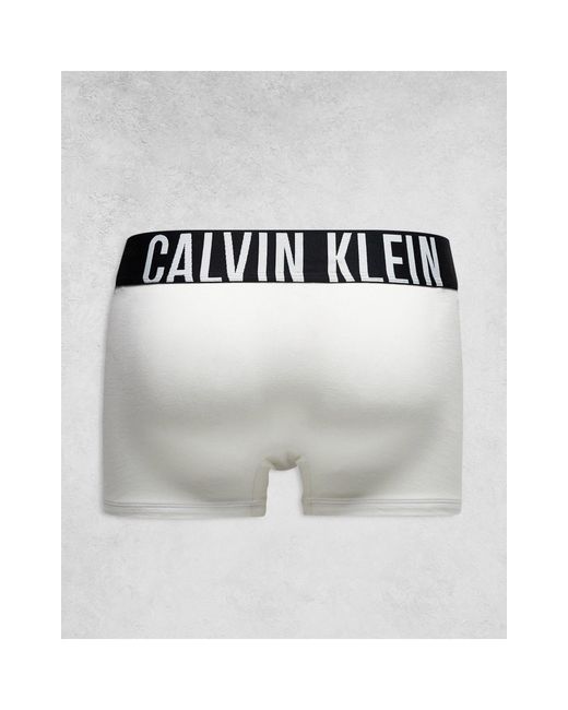 Calvin Klein White Intense Power Cotton Stretch Trunks 3 Pack for men