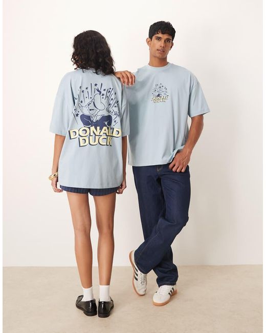 T-Shirt Oversize Con Stampa Disney Di Paperino di ASOS in Blue da Uomo