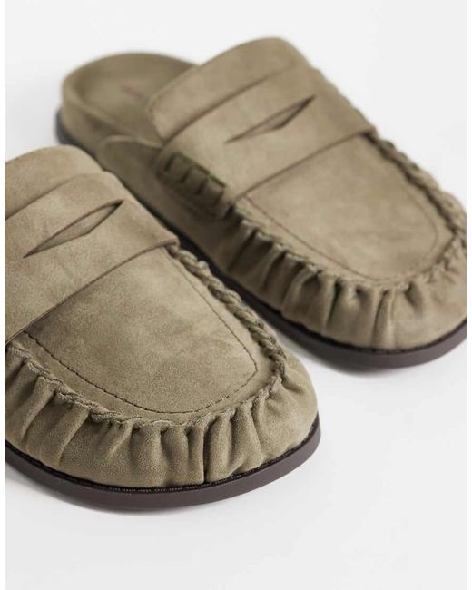 ASOS Brown Miller Chunky Loafer Mules