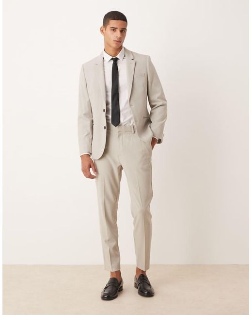 ASOS Natural Slim Suit Jacket for men