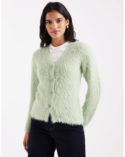 ASOS Green – flauschige strickjacke