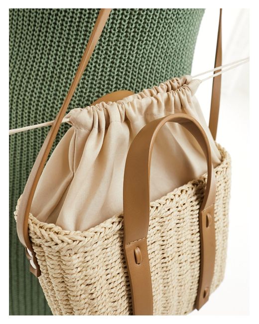 South Beach Green Cross-body Basket Bag
