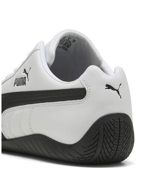 PUMA White Speedcat Leather Sneakers