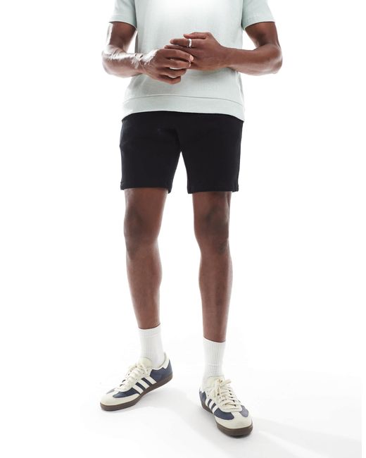 ASOS Black Jersey Skinny Shorts for men