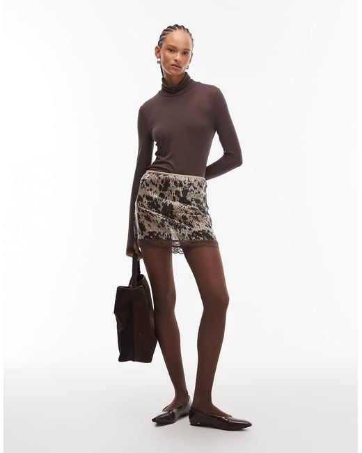 ASOS White Sequin Mini Skort