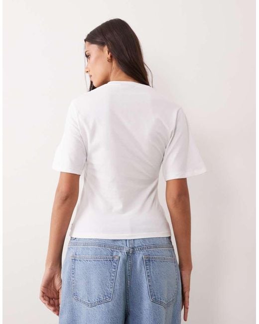 ASOS Blue Short Sleeve Wrap Top