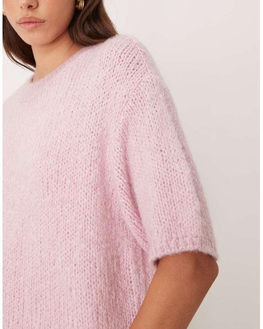 Jdy Pink Short Sleeve Knitted Jumper
