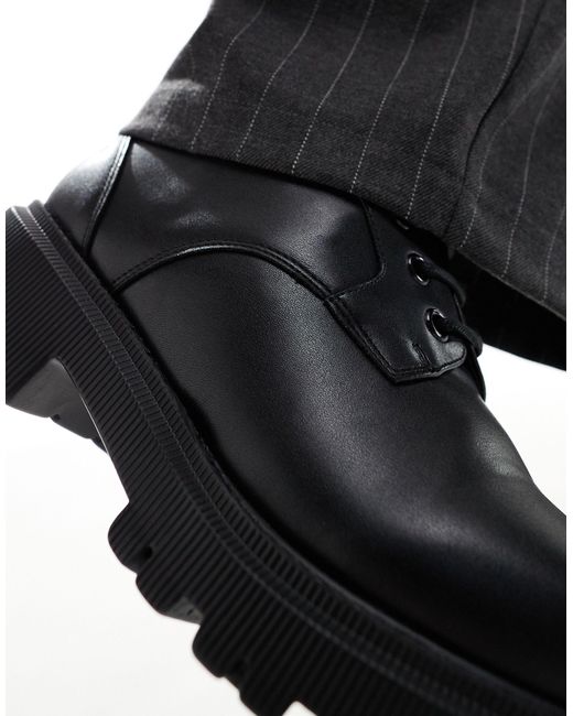 Chaussures à lacets avec semelle crantée chunky - mat London Rebel pour homme en coloris Black