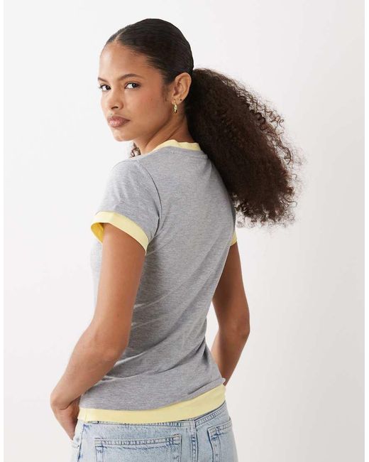 ASOS Brown V Neck Double Layer Top