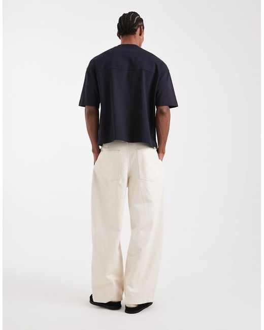 ASOS Blue Circular Design Collection Heavyweight Barrel Fit Jeans for men