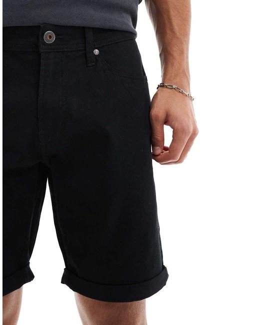 Jack & Jones Black Five Pocket Short for men