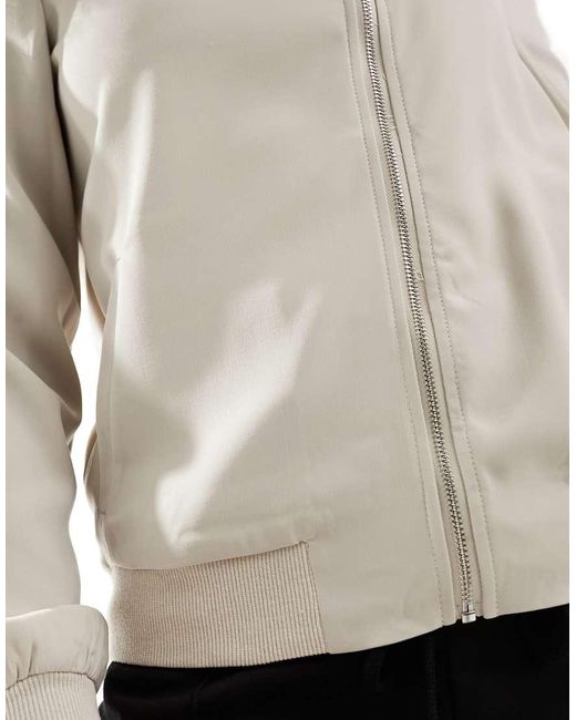 Vero Moda White Lightweight Zip Front Bomber Jacket