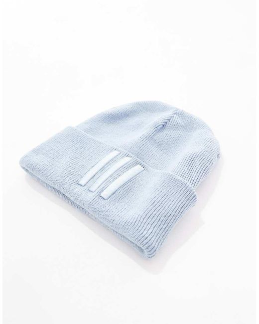 Adidas Originals White Adidas Training 3 Stripe Beanie