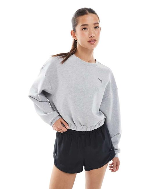 PUMA Gray Cloudspun Training Sweatshirt