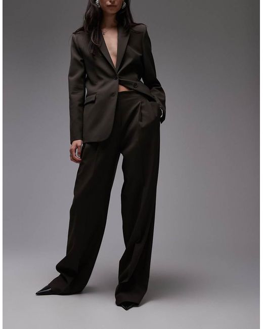 Mango Gray Slouchy Tailored Trousers Co-ord