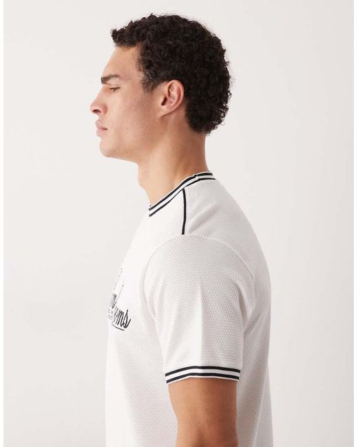 ASOS White Heavyweight Regular Fit T-shirt With Chest Graphic for men