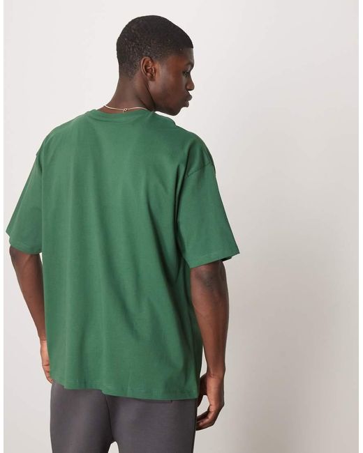ASOS Green Oversized T-shirt With Front City Graphic for men