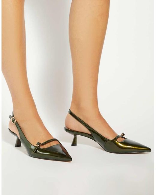 Dune Green Deserved Court Shoes