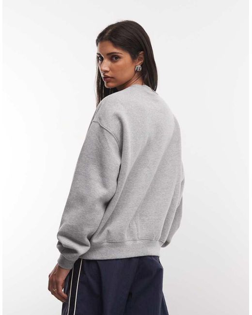 Nike Gray Studio Fleece Mid-weight Oversized Sweatshirt