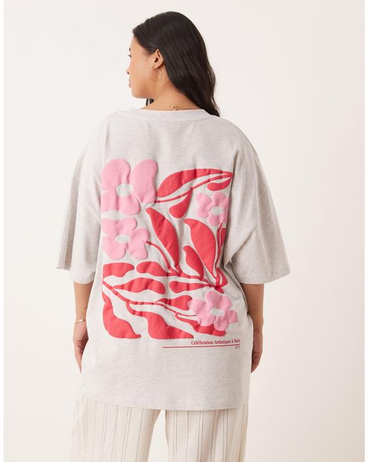 ASOS Pink Asos design curve – oversize-t-shirt