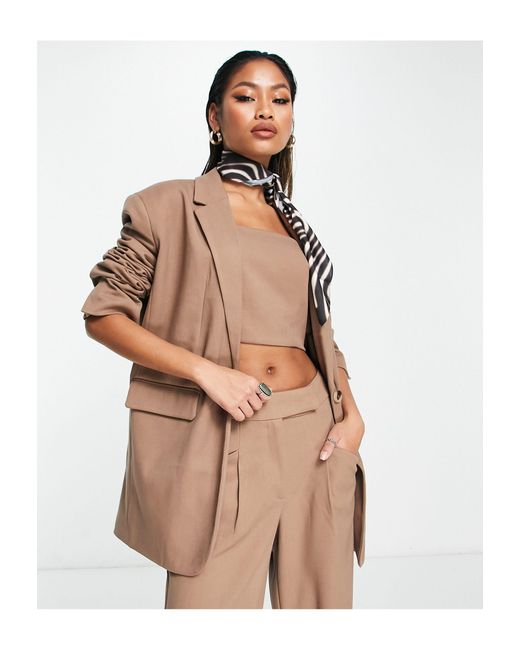 Something New X Naomi Anwer Oversized Blazer Co ord in Natural Lyst Australia