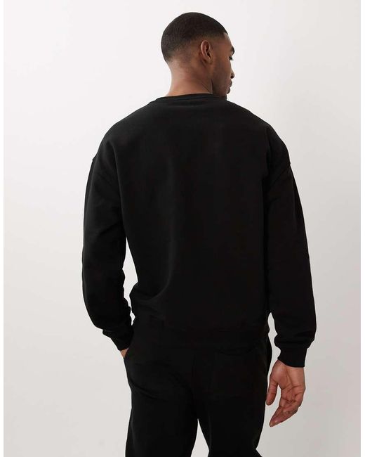 New Look Black Oversized Sweatshirt for men