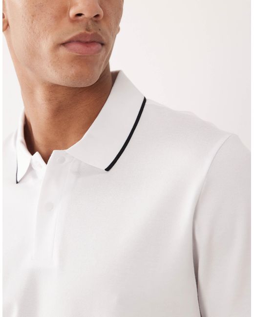 Polo Mango pour homme en coloris White